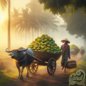 Farmers bring mangoes
