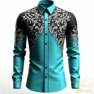 formal uniform turquoise batik