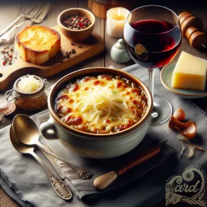 French Onion Soup and Red Wine