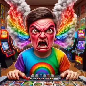 Frustrated Boy Rainbow Shirt