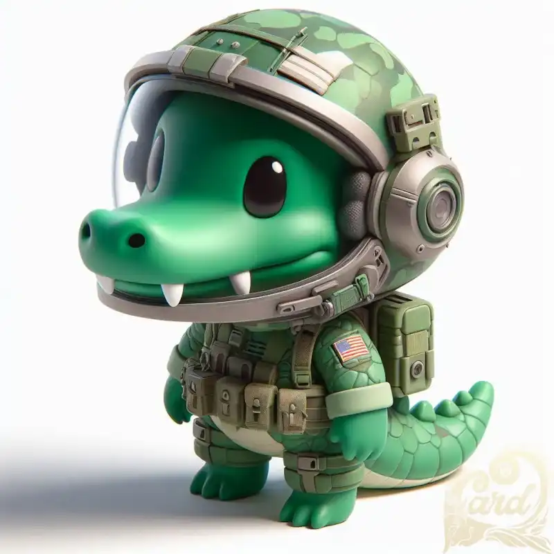 futuristic soldier crocodile
