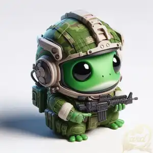 futuristic soldier frog