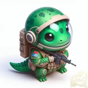 futuristic soldier lizard