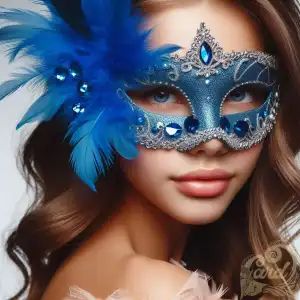 girl in blue mask