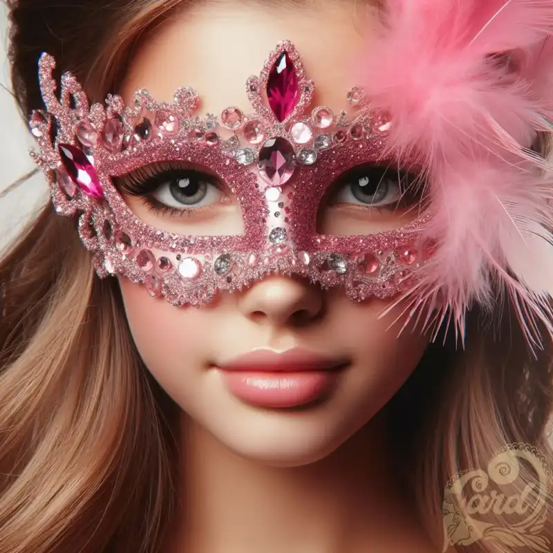 girl in pink mask