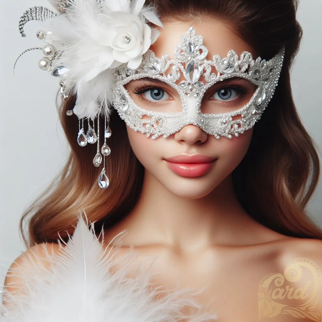 girl in white mask
