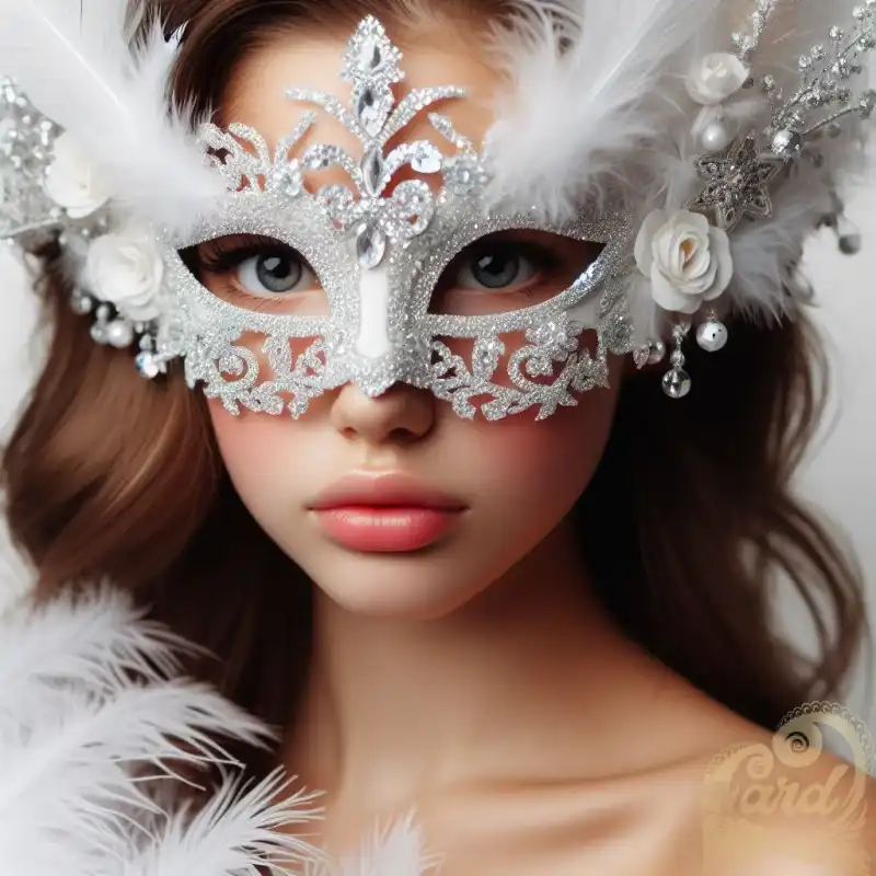 girl in white mask