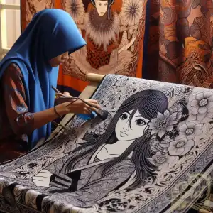 Girl’s Manga Batik Art