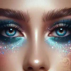 glitter blue eyes