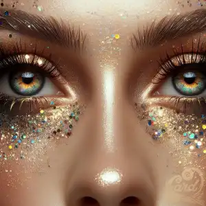 glitter gold eyes