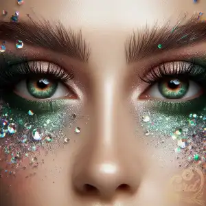 glitter green eyes