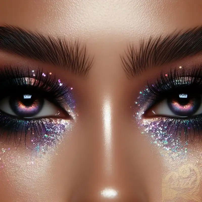 glitter purple eyes