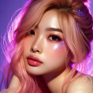 Glittery Korean Girl