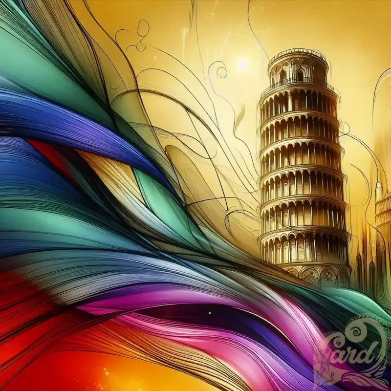 Golden Pisa Tower