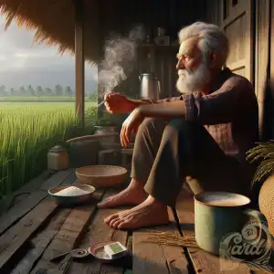 Grandpa and his rice field
