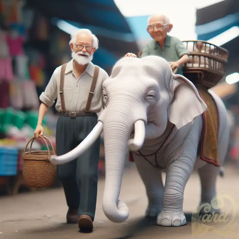 Grandpa And white elephant