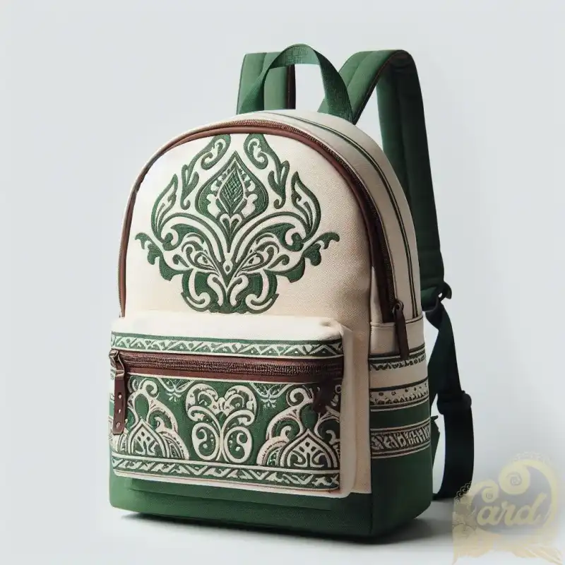 Green batik bags