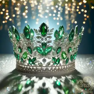 Green crystal crown