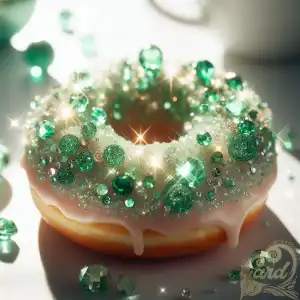 Green crystal donut