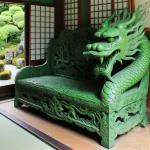 Green dragon bench