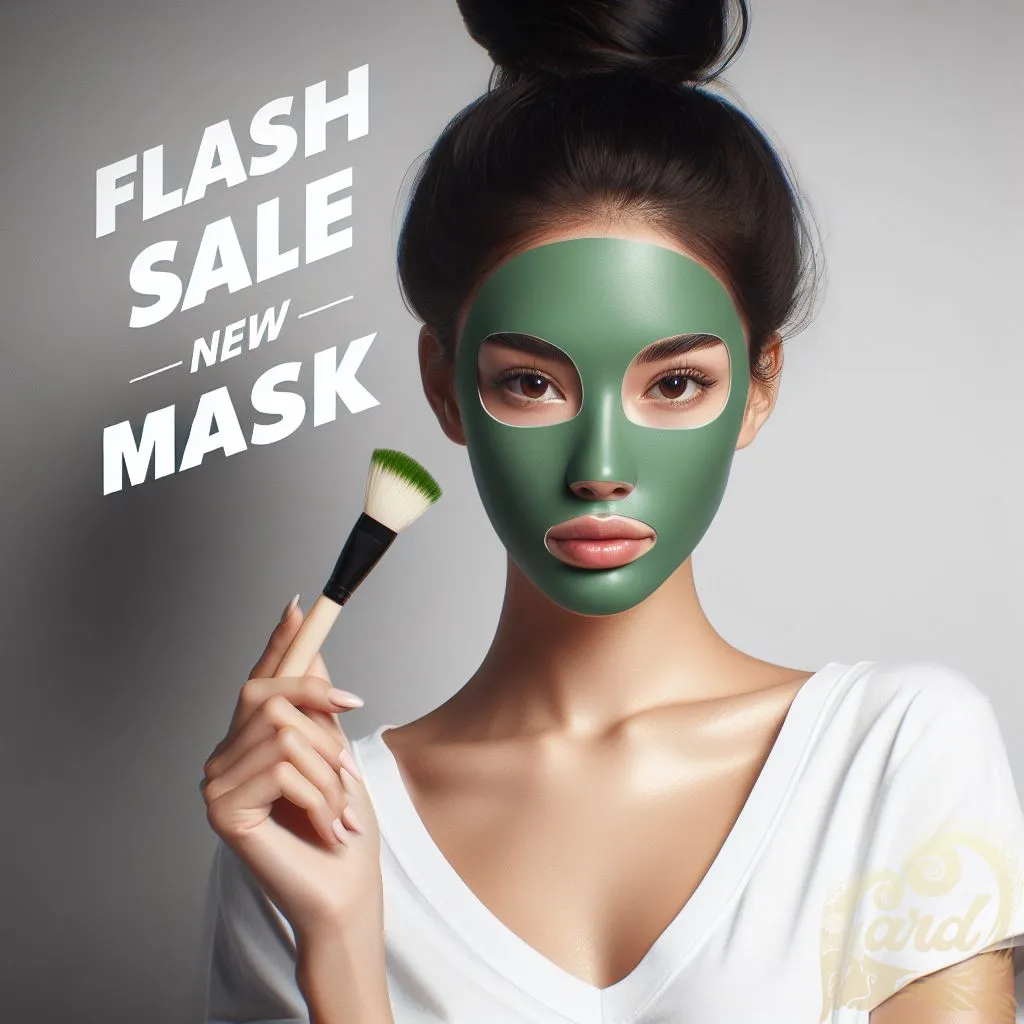 Green facial care mask