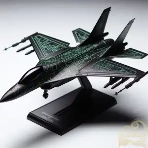 green fighter jet