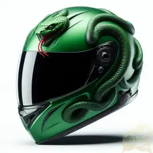 Green Full Face Snake Helmet