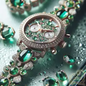 Green luxury watch