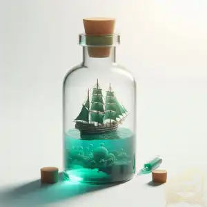 Green ship bottle