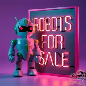Green toy robot for sale