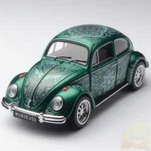 green VW Beetle car
