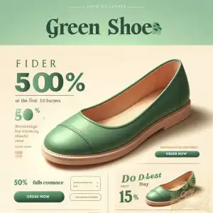 Green Women's Flat Shoes
