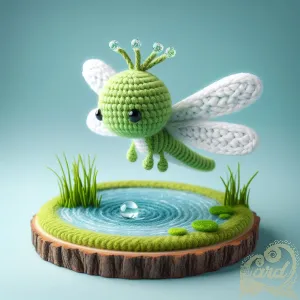 Greeny the Crochet Dragonfly