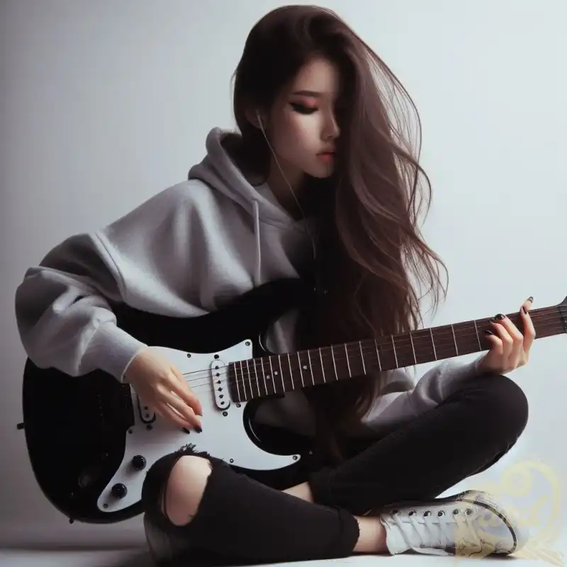 grey guitarist