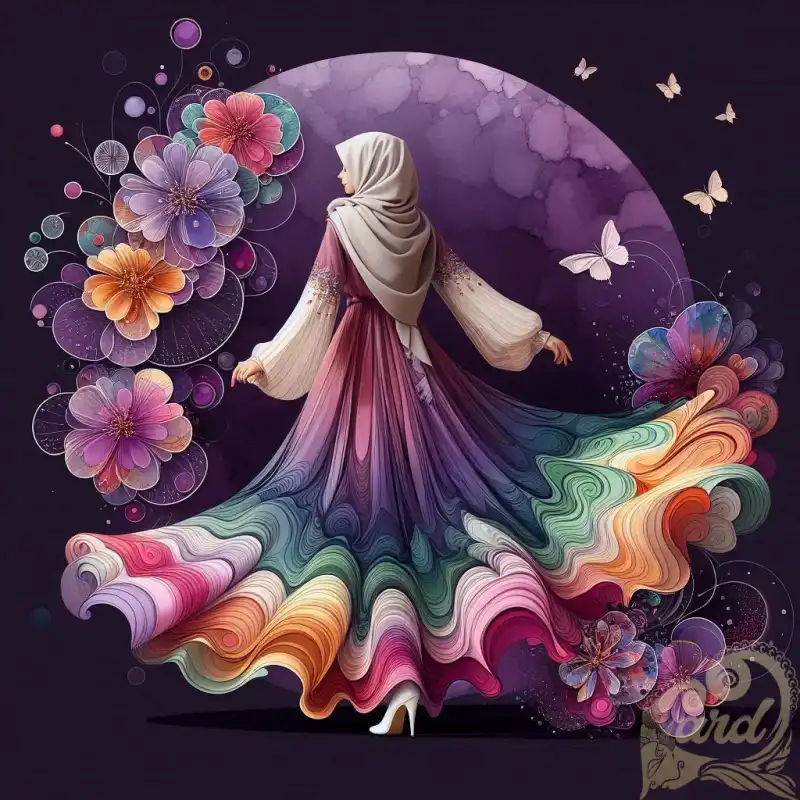 Hijab Surreal Purple