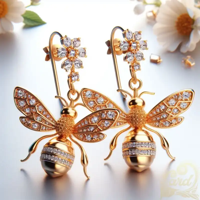 Honey bee earrings