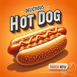 Hot Dog Promotion Poster