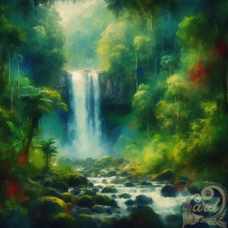 Impressionist Rainforest Cascade