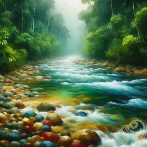 Impressionist Rainforest River
