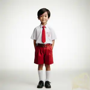 Indonesian Boy in School Uniform