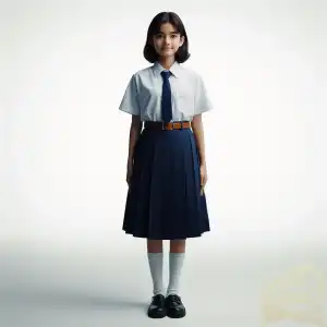 Indonesian Girl in SMP Uniform