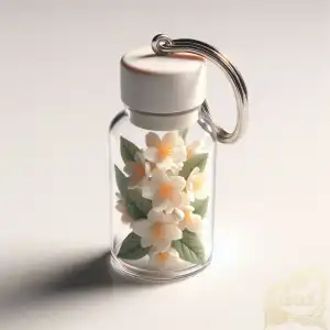 Jasmine flower keychain 