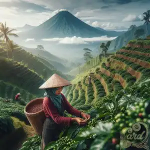 Java Coffee Harvest Scene