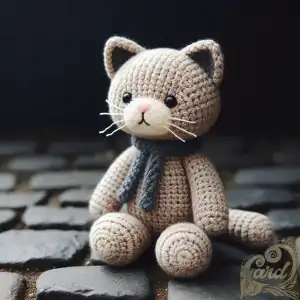 knitted cat doll