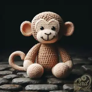 knitted monkey doll