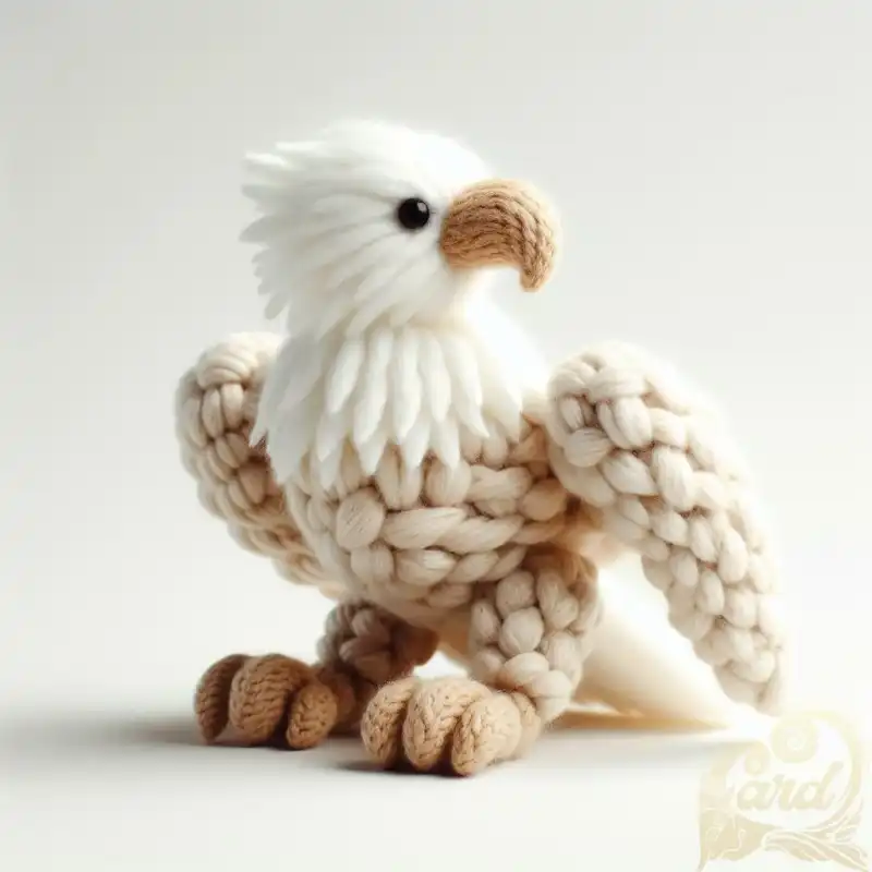 Knitting garuda bird