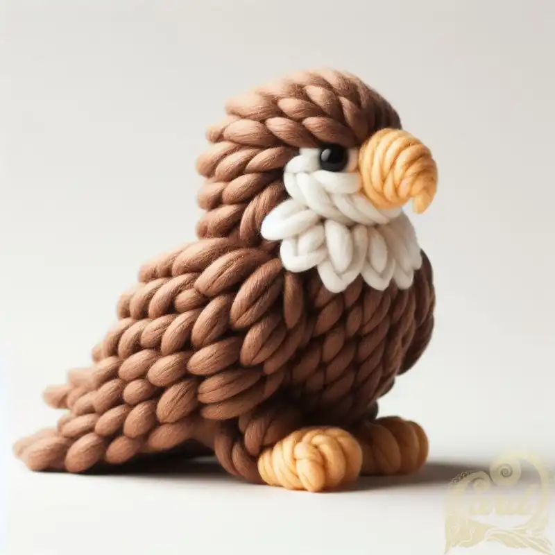 Knitting garuda bird