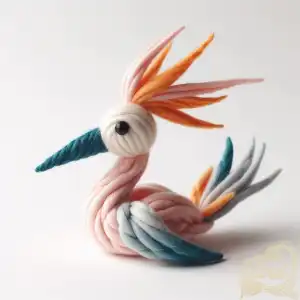Knitting the bird of paradise 