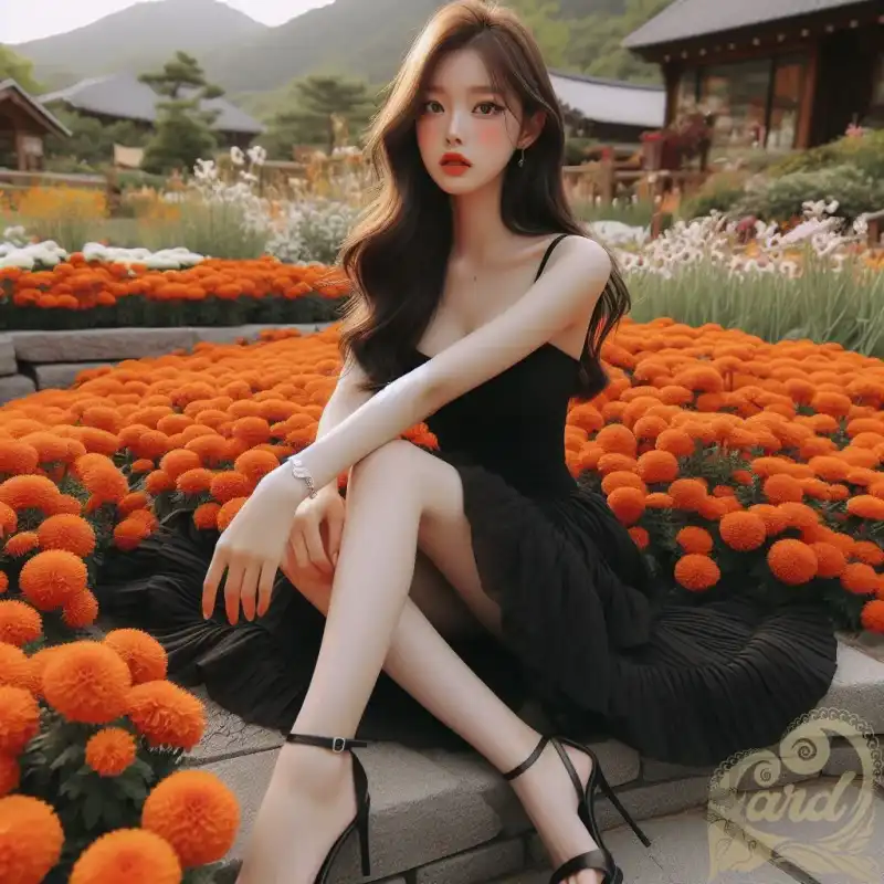 korean black dress