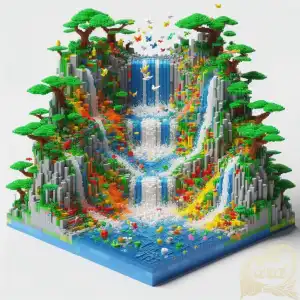 Lego waterfall 